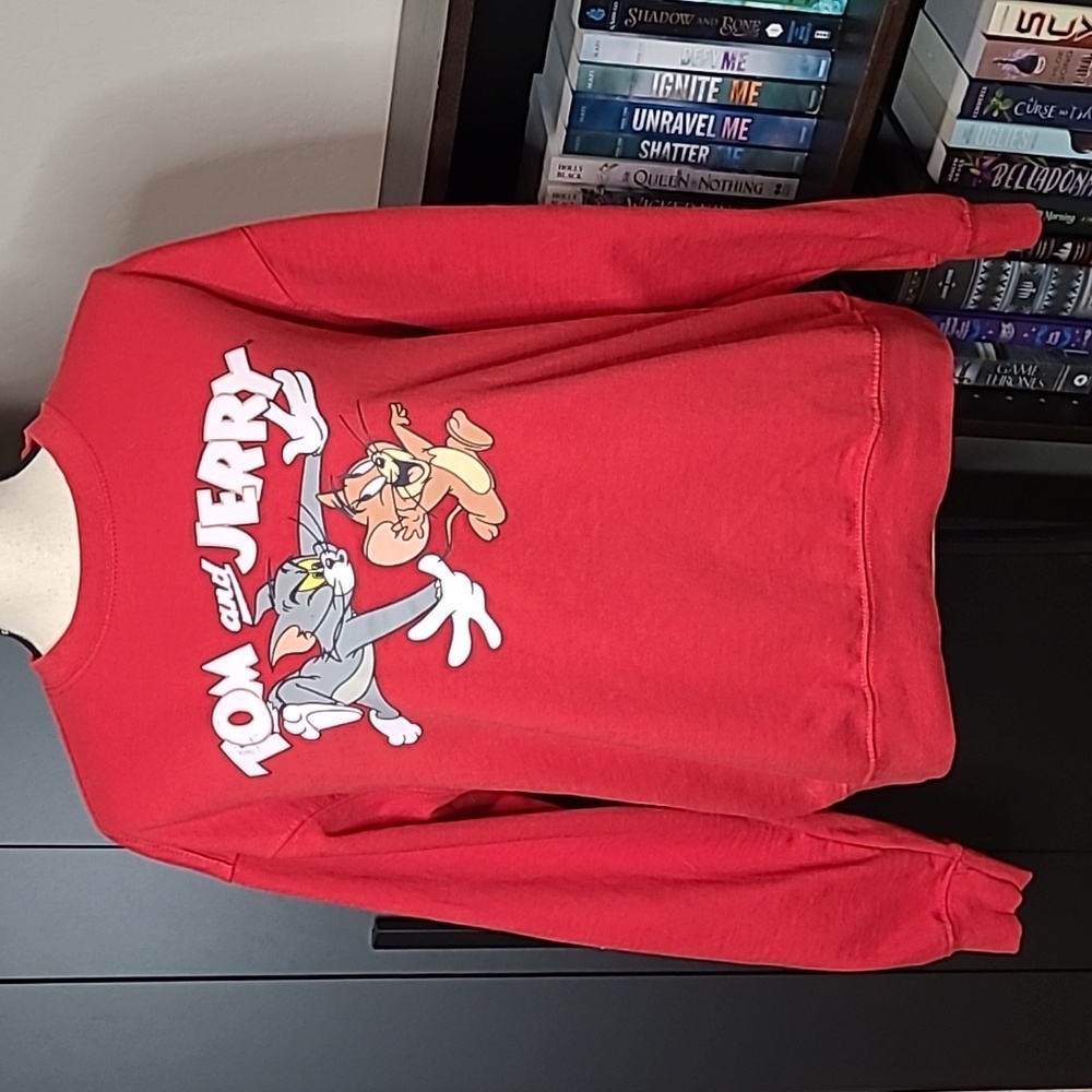 Tom and Jerry Red Crewneck | Kids Large